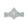 Thumbnail Image 3 of Previously Owned - 0.58 CT. T.W. Marquise Diamond Double Frame Twist Shank Bridal Set in 10K White Gold (I/I2)
