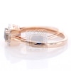 4.0mm Princess-Cut Lab-Created Blue Sapphire and 0.09 CT. T.W. Diamond Square Frame Engagement Ring in 10K Rose Gold