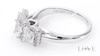 Vera Wang Love Collection 1.30 CT. T.W. Emerald-Cut Diamond Three Stone Frame Engagement Ring in 14K White Gold