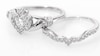 0.45 CT. T.W. Diamond Claddagh Bridal Set in 10K White Gold