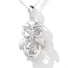 Unstoppable Love™ 0.07 CT. T.W. Diamond Owl Pendant in Sterling Silver