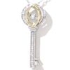 Unstoppable Love™ 0.12 CT. T.W. Diamond Key Pendant in Sterling Silver and 10K Gold