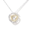 Unstoppable Love™ Diamond Accent Solitaire Half Moon Heart Pendant in Sterling Silver and 10K Gold