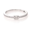 Vera Wang Love Collection 0.30 CT. T.W. Emerald-Cut Diamond Sideways Stackable Band in 14K White Gold