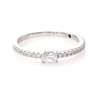 Vera Wang Love Collection 0.30 CT. T.W. Oval Diamond Sideways Stackable Band in 14K White Gold