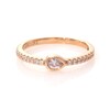 Vera Wang Love Collection 0.30 CT. T.W. Pear-Shaped Diamond Sideways Stackable Band in 14K Rose Gold