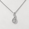 Composite Diamond Accent Teardrop Pendant in Sterling Silver