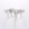 The Kindred Heart from Vera Wang Love Collection Freshwater Cultured Pearl and Diamond Drop Earrings in Sterling Silver