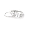 Lab-Created White Sapphire and 0.45 CT. T.W. Diamond Twist Bridal Set in 10K White Gold