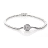 0.47 CT. T.W. Diamond Frame Art Deco Tennis Bracelet in Sterling Silver