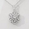 0.45 CT. T.W. Multi-Diamond Flower Pendant in 10K White Gold