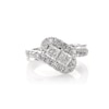 Ever Us™ 2.05 CT. T.W. Two-Stone Princess-Cut Diamond Bypass Frame Ring in 14K White Gold