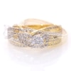 0.95 CT. T.W. Diamond Bypass Multi-Row Engagement Ring in 10K Gold