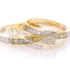 0.145 CT. T.W. Diamond Frame Bridal Set in Sterling Silver with 14K Gold Plate