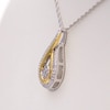 0.065 CT. T.W. Composite Diamond Teardrop Pendant in 10K Two-Tone Gold