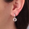 Unstoppable Love™ Amethyst and Lab-Created White Sapphire Circle Drop Earrings in Sterling Silver