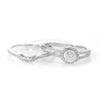 0.58 CT. T.W. Diamond Frame Bridal Set in 10K White Gold