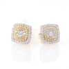 0.145 CT. T.W. Diamond Square Frame Stud Earrings in 10K Gold