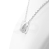 0.04 CT. T.W. Diamond Sideways Infinity Necklace in Sterling Silver - 17.5"