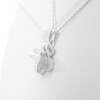 0.04 CT. T.W. Diamond  Dog Paw Print Pendant in Sterling Silver