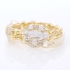 0.29 CT. T.W. Diamond Double Frame Chain Link Shank Engagement Ring in 10K Gold