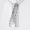 Lab-Created White Sapphire Double Bar Pendant in 10K White Gold