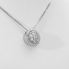 Convertibilities 0.47 CT. T.W. Composite Diamond Circle Three-in-One Pendant in 10K White Gold