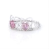 5.0mm Heart-Shaped Lab-Created Ruby and Diamond Accent Tiara Ring in 10K White Gold