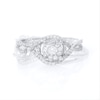 0.29 CT. T.W. Diamond Frame Bypass Twist Engagement Ring in 10K White Gold