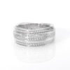 0.23 CT. T.W. Diamond Three Row Band in 10K White Gold