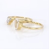 Pear-Shaped Lab-Created White Sapphire Bridal Set in Sterling Silver with 14K Gold Plate