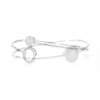 Convertibilities 0.18 CT. T.W. Diamond Circle Frame Flex Two-in-One Bangle in Sterling Silver