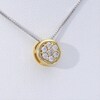 Convertibilities 0.37 CT. T.W. Composite Diamond Circle Three-in-One Pendant in Sterling Silver and 10K Gold