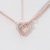 0.066 CT. T.W. Diamond Love Knot Heart Necklace in 10K Rose Gold - 17.6"