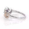 0.065 CT. T.W. Diamond Interlocking Infinity Hearts Ring in Sterling Silver and 10K Rose Gold