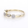 0.18 CT. T.W. Composite Diamond Flower and Leaf Stackable Band in 10K Gold