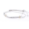 Diamond Accent Anchor on Bar Bolo Bracelet in Sterling Silver and 10K Gold - 9.5"