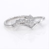 Convertibilities 0.23 CT. T.W. Diamond Pear-Shaped Chevron Three-in-One Ring in Sterling Silver