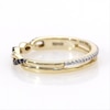 0.146 CT. T.W. Enhanced Black and White Diamond Reversible Twist and Double Row Stackable Band in 10K Gold