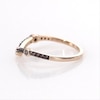 0.145 CT. T.W. Enhanced Champagne and White Diamond Station Chevron Stackable Band in 10K Rose Gold