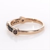 0.18 CT. T.W. Enhanced Champagne Diamond Three Stone Station Stackable Band in 10K Rose Gold