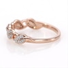 0.088 CT. T.W. Diamond Leaf Stackable Band in 10K Rose Gold