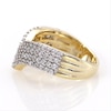 0.95 CT. T.W. Diamond Multi-Row Chevron Band in 10K Gold