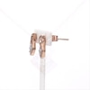 CT. T.W. Diamond Solitaire Tilted Square Twist Pendant and Stud Earrings Set in 10K Rose Gold