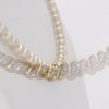 1.98 CT. T.W. Diamond Two-Stone "S" Curve Tennis Necklace in Sterling Silver with Yellow Rhodium - 17"