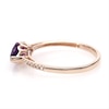 Sideways Marquise Amethyst and 0.04 CT. T.W. Diamond Ring in 10K Rose Gold