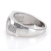 Men's 0.45 CT. T.W. Composite Diamond Square Frame Ring in Sterling Silver