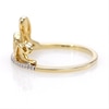 0.065 CT. T.W. Diamond "love" Ring in Sterling Silver and 14K Gold Plate