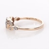 0.18 CT. T.W. Diamond Leaves Promise Ring in 10K Rose Gold