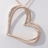 The Kindred Heart from Vera Wang Love Collection Tilted Pendant in 10K Rose Gold - 19"